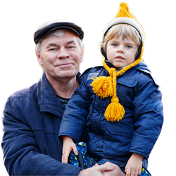 Medicare Grandpa and Grandson Grandfather with Grandson