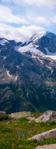 colorful rocky mountains landscape